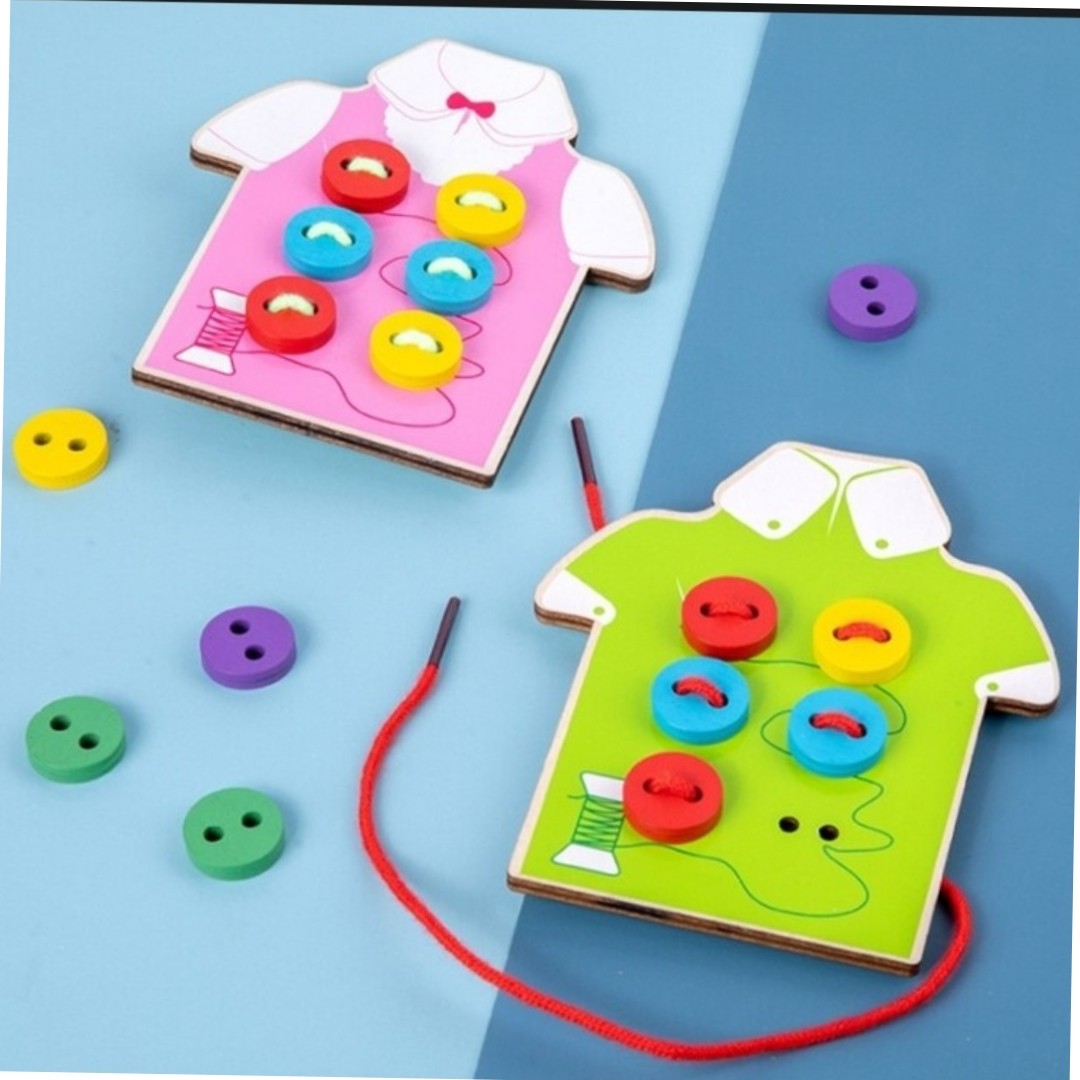 بازی فکری نخ و دکمه کوچک 