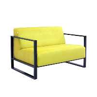 مبل دونفره مدل N58 دسته مشکی لیو