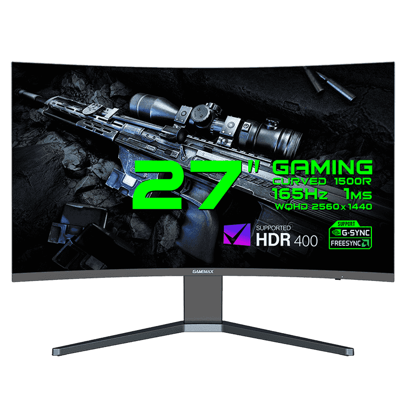 مانیتور گیمینگ 27 اینچ گیم‌مکس مدلGAMEMAX GMX27C165Q