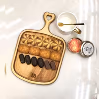 سینی مخصوص سرو غذا تک دسته جنس چوبی