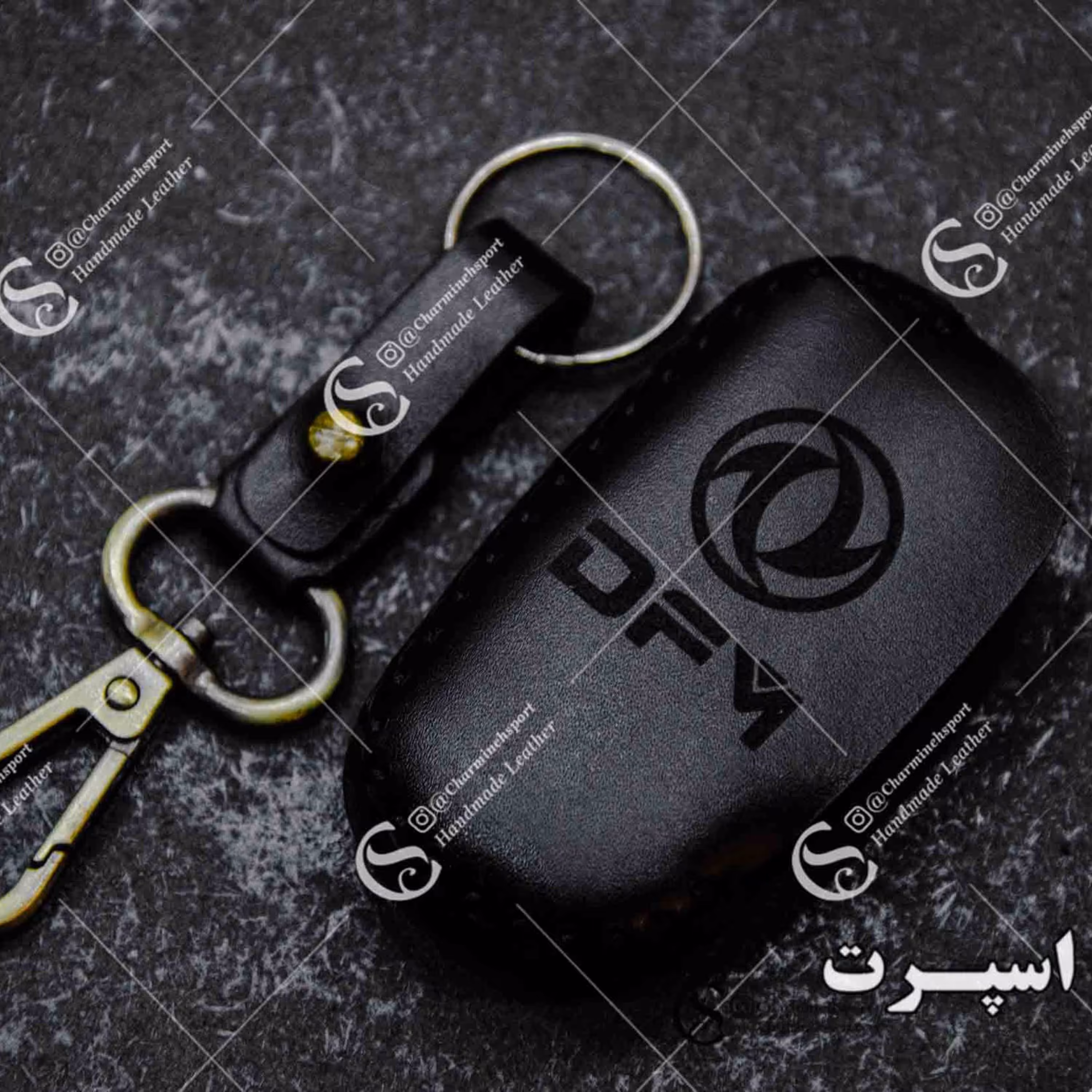 جاسوییچی چرم طبیعی گاوی مشکی مناسب اچ سی کراس دانگ فانگ