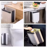 سطل زباله تاشو سیلیکونی کابینت نظم دهنده سطل زباله مسافرتی سطل زباله تاشو خودرو