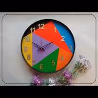 ساعت دیواری فانتزی قطر 40 هفت رنگ  کد A29