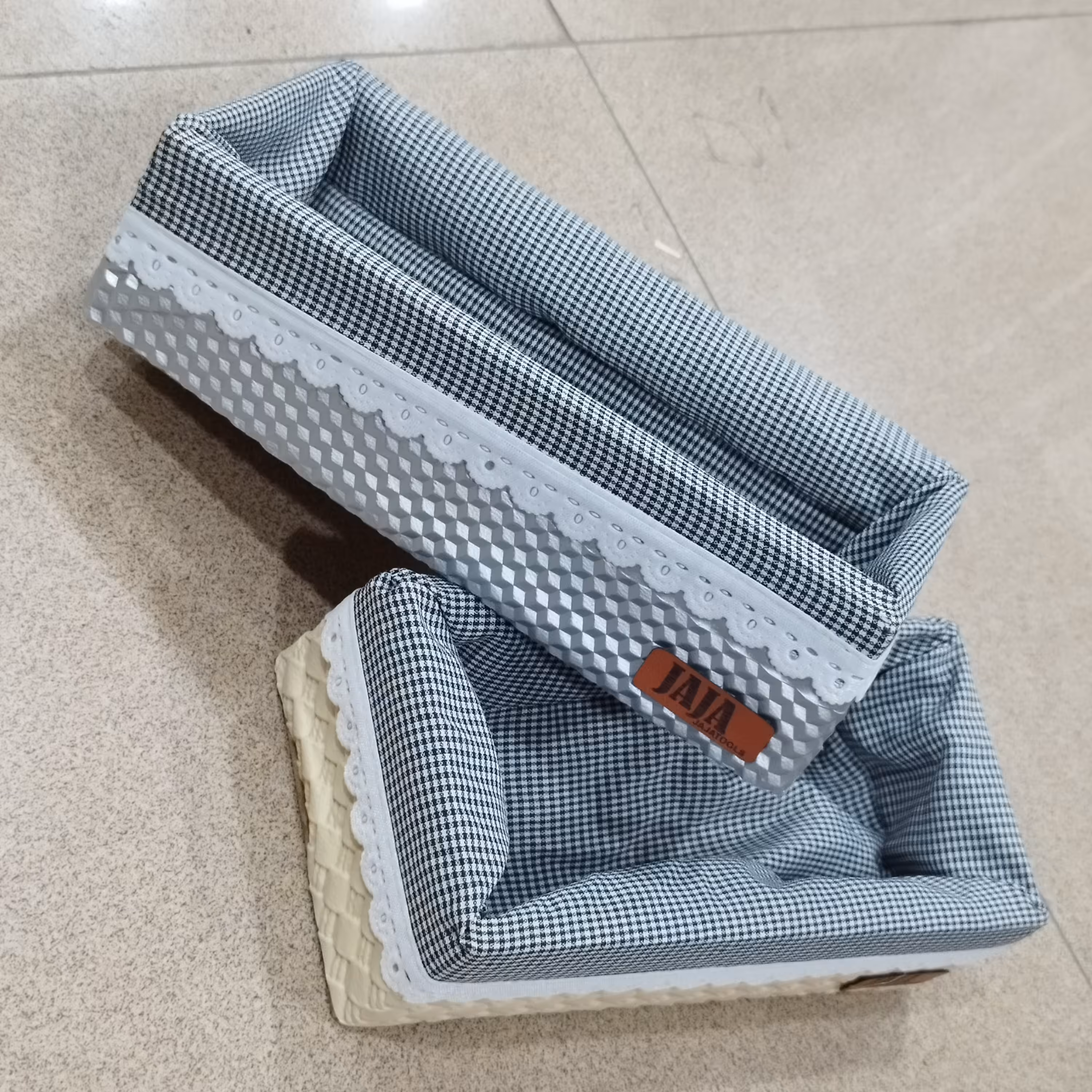 جا قاشقی طرح پارچه ای  مدل مستطیلی