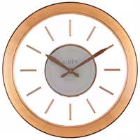 ساعت دیواری فلزی صفحه کریستالی مدل SANDRA کد MG-6069 رنگ ROSE GOLD