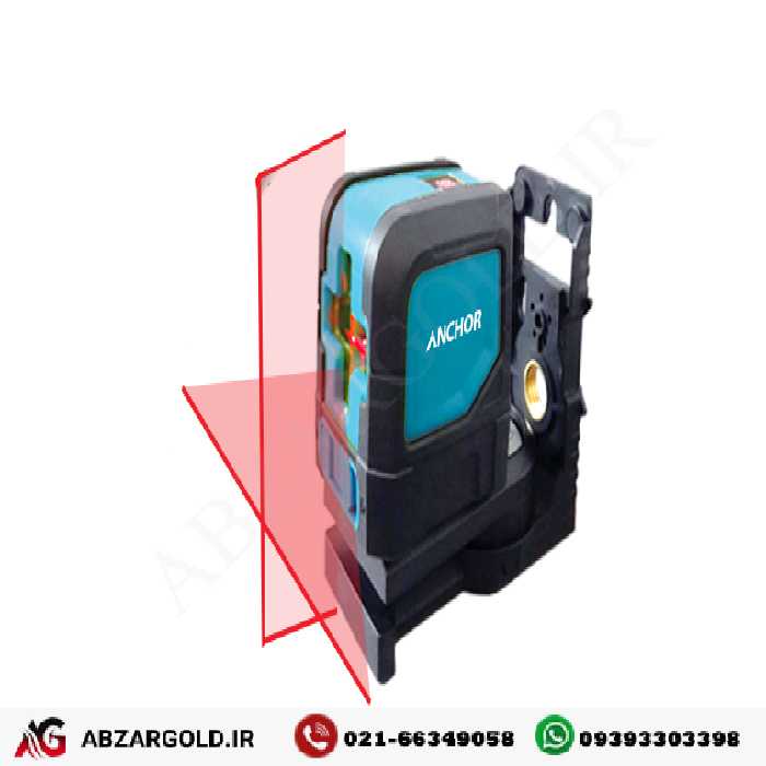 تراز لیزری دوخط نورقرمزبا پایه مگنت وگیره آنکور مدل  L10R