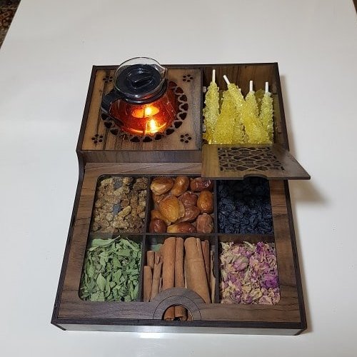 سینی چوبی پذیرایی وارمردار