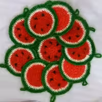 اسکاج بافتنی طرح یلدایی ست سه عددی