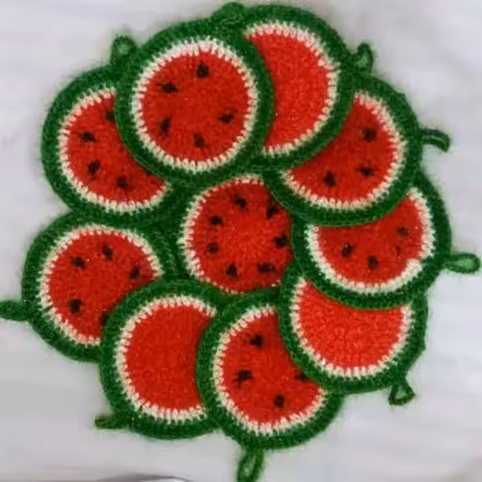 اسکاج بافتنی طرح یلدایی ست سه عددی