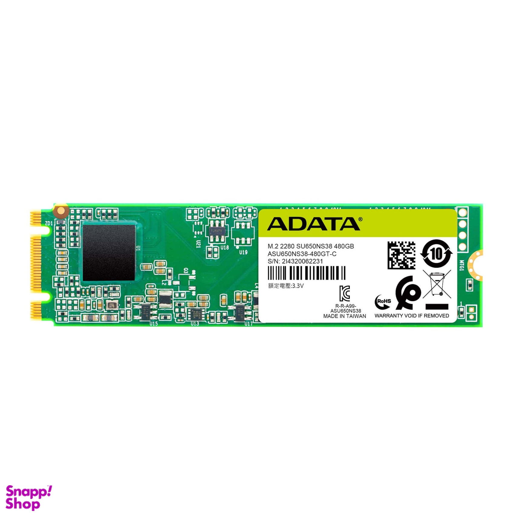 اس اس دی اینترنال ای دیتا (ADATA) مدل SU650 M.2 2280 ظرفیت 480 گیگابایت