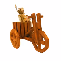 استند گل طرح سه چرخه چوبی