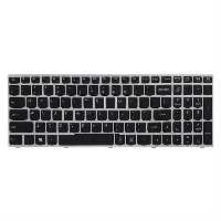 کیبورد لپ تاپ لنوو مدل IdeaPad G50-70 مشکی بدون بک لایت با فریم نقره ای