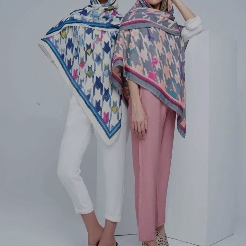 روسری دور دست دوز