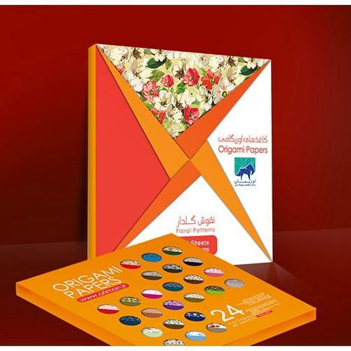 پک 3 عددی کاغذ اوریگامی گل دار اوریمان