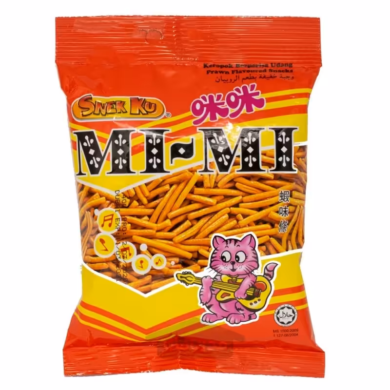 چیپس میگو tam tam و mi mi   وزن 30 گرم 