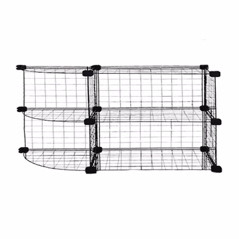 ست قفسه مشبک مدل یک طرف هلالی دو طبقه 48x32(ارسال پس کرایه و به عهده مشتری)