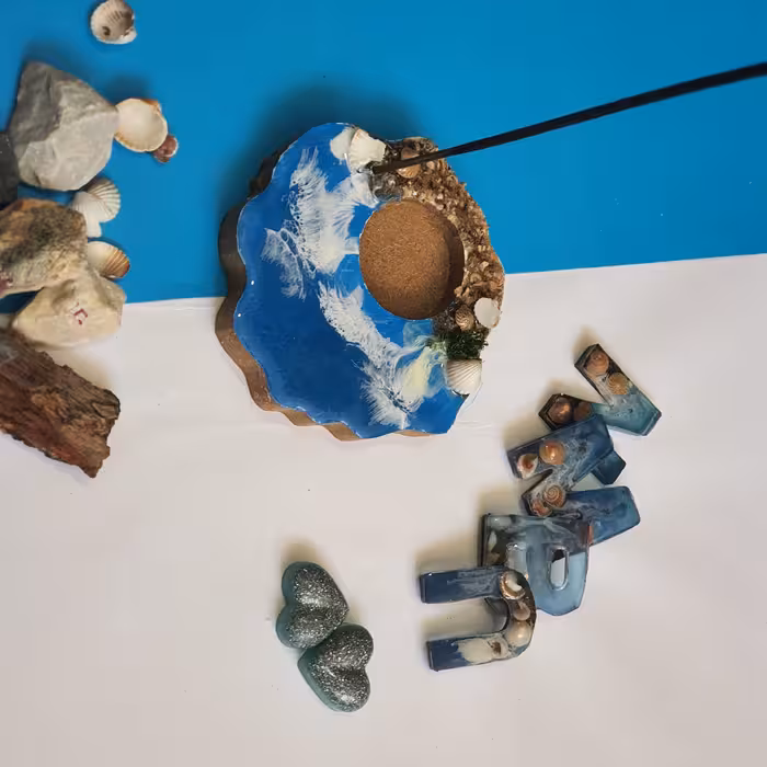 جاعودی و جا شمعی طرح دریا