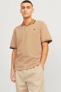 تی شرت یقه پولو نارنجی مردانه POLO YAKA T اورجینال Jack Jones Jack &amp; Jones