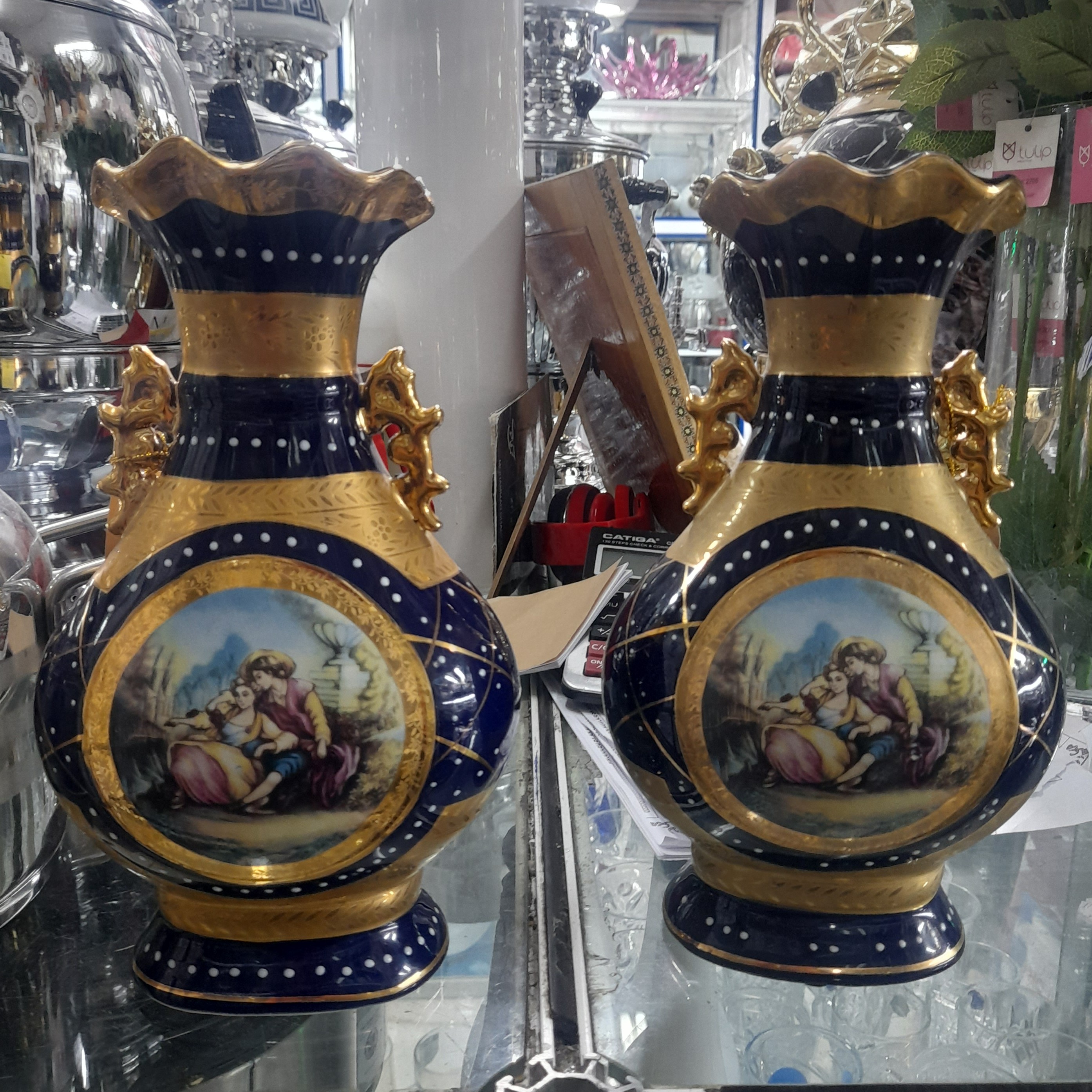 گلدان سرمه ای اصل ایتالیا
