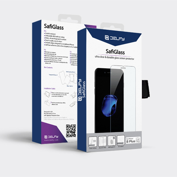 دلفی گلس محافظ صفحه نمایش مدل SafiGlass Screen Protector مخصوص آیفون 8 پلاس - Hiapple.ir