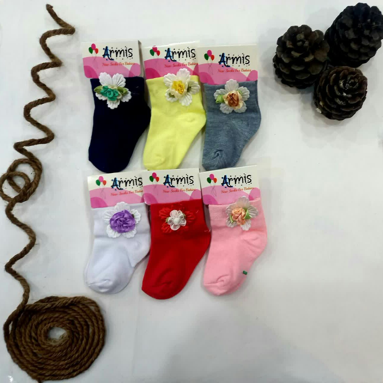 جوراب نوزادی عروسکی فانتزی 