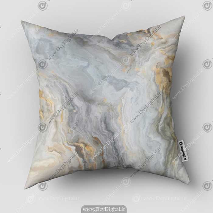 کوسن چاپی طرح سنگ طوسی PK-5444