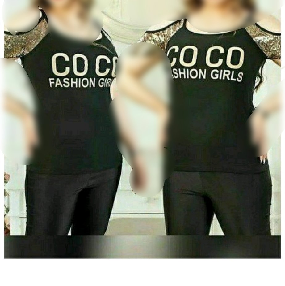 تاپ زنانه سرشانه پولکی coco
