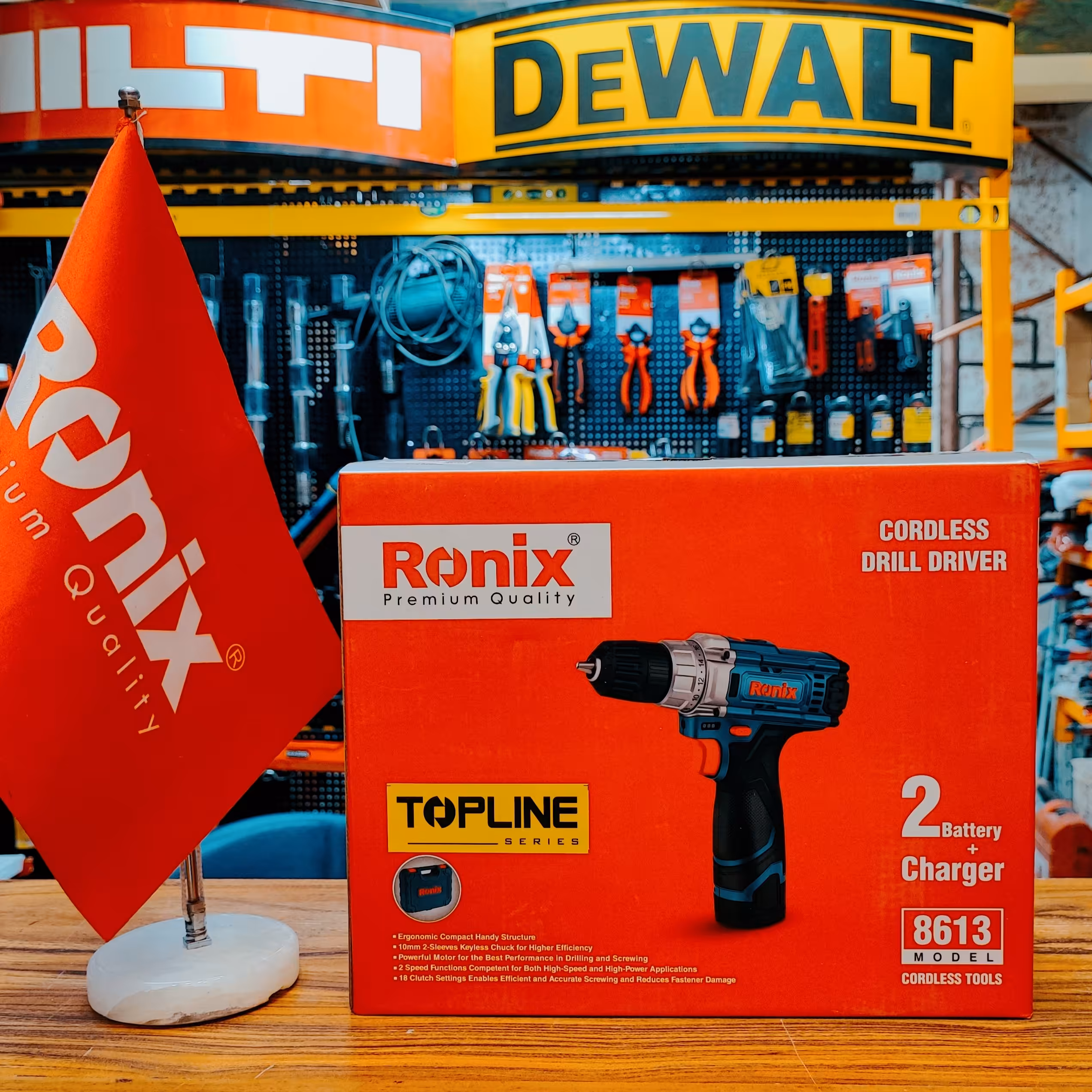 دریل پیچ گوشتی 8613 شارژی 12 ولت رونیکس 