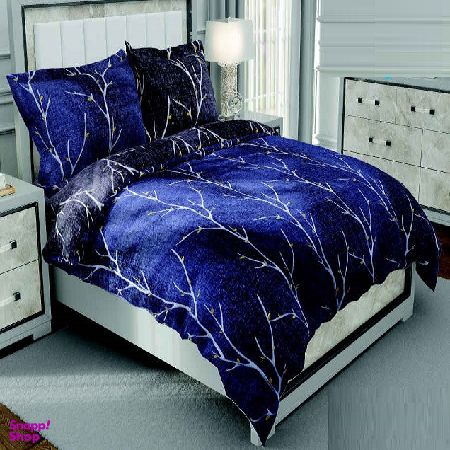 سرویس خواب طرح ساتین پنبه کد 175 یک نفره چهار تکه