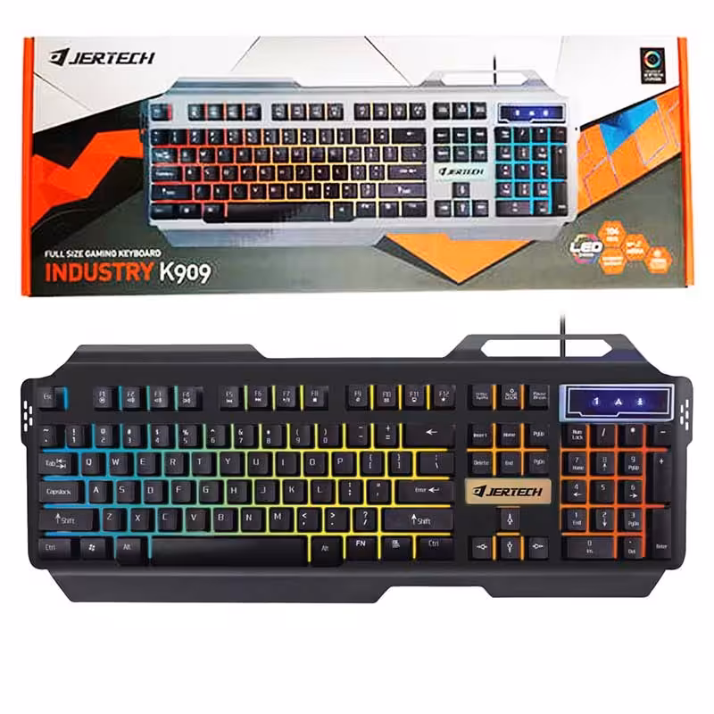 کیبورد گیمینگ سیم دار JERTECHمدل Industry K909