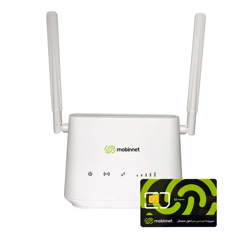 مودم 4G/4.5G مبین نت مدل MN4200 به همراه سیم کارت 360 درجه 200 گیگابایت اینترنت یکساله
