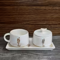 ست چایخوری تک نفره طرح گندم