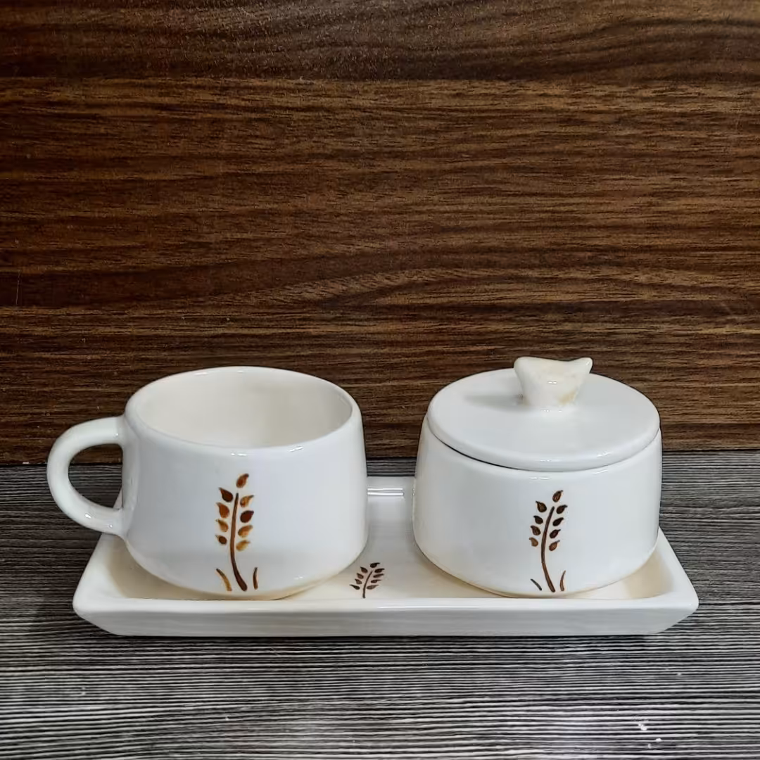 ست چایخوری تک نفره طرح گندم