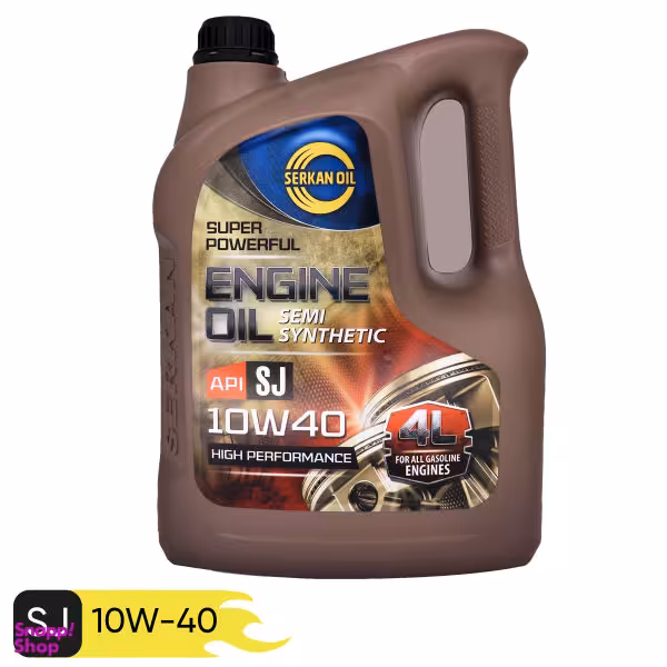 روغن موتور خودرو سرکان مدل SJ-10W40 حجم 4000 میلی لیتر