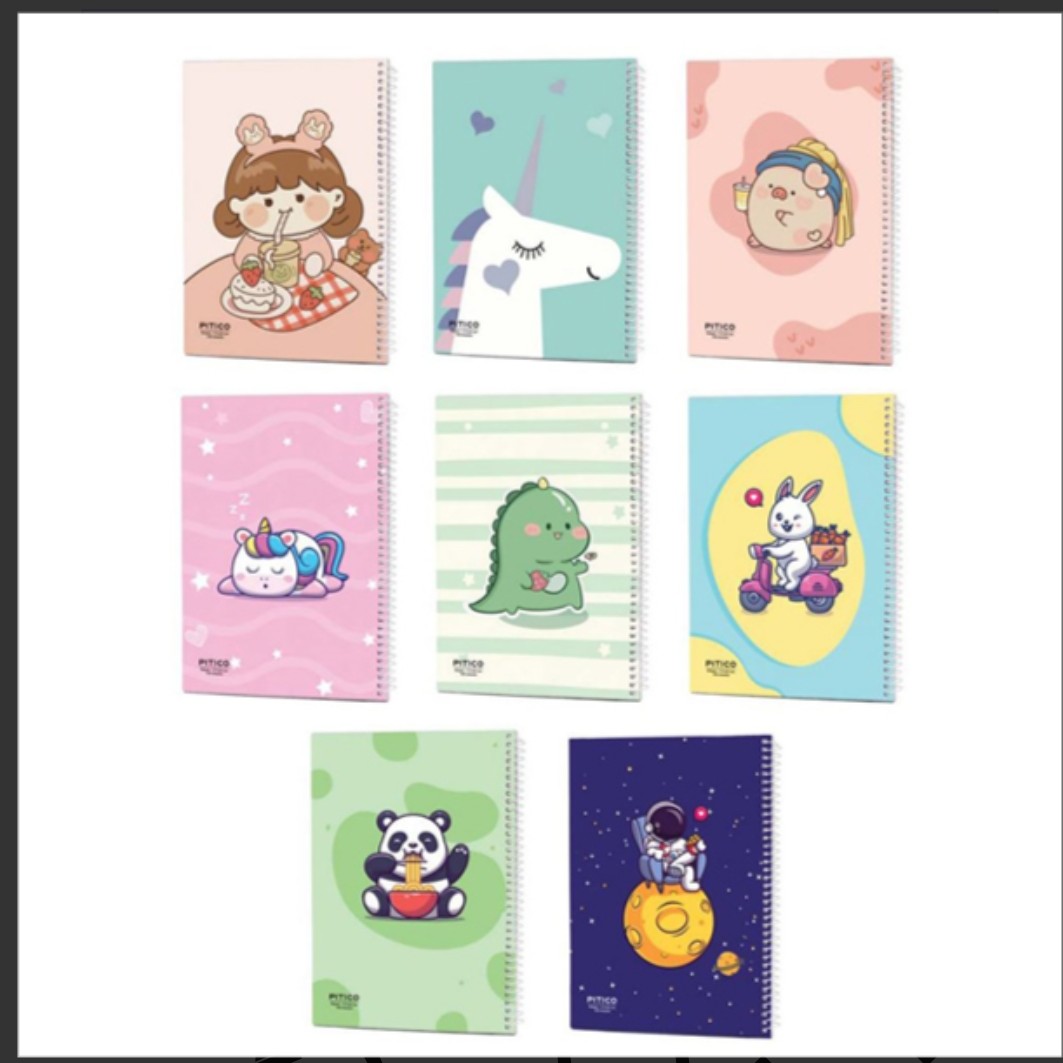 دفتر خط دار 100 برگ طرح فانتزی