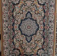 قالیچه فرش مشهد ابعاد 1 متر در 1.5 متر زمینه گردویی  (تراکم 1000  ، شانه 500) 