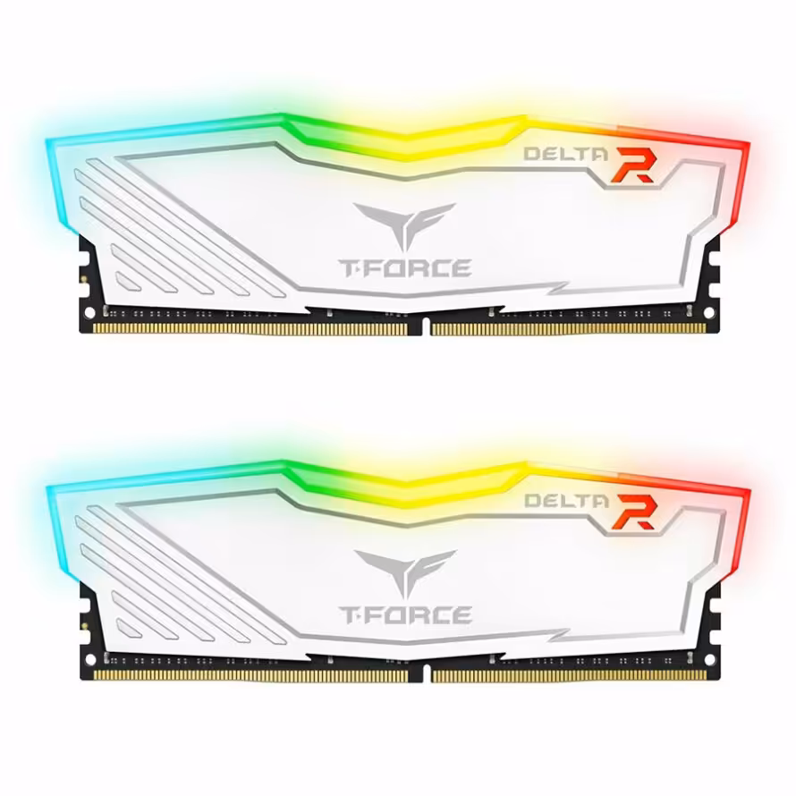 رم تیم گروپ سفید DELTA RGB 16GB 8GBX2 3000Mhz CL16