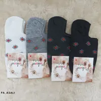 جوراب زنانه و دخترانه کفی کالج و زیرقوزکی طرح گلناز گل گلی یا گلدار