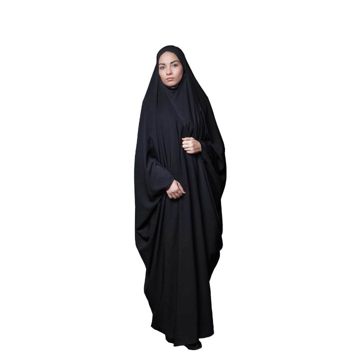 چادر بیروتی کرپ حریر الأسود کره ای سایز 155