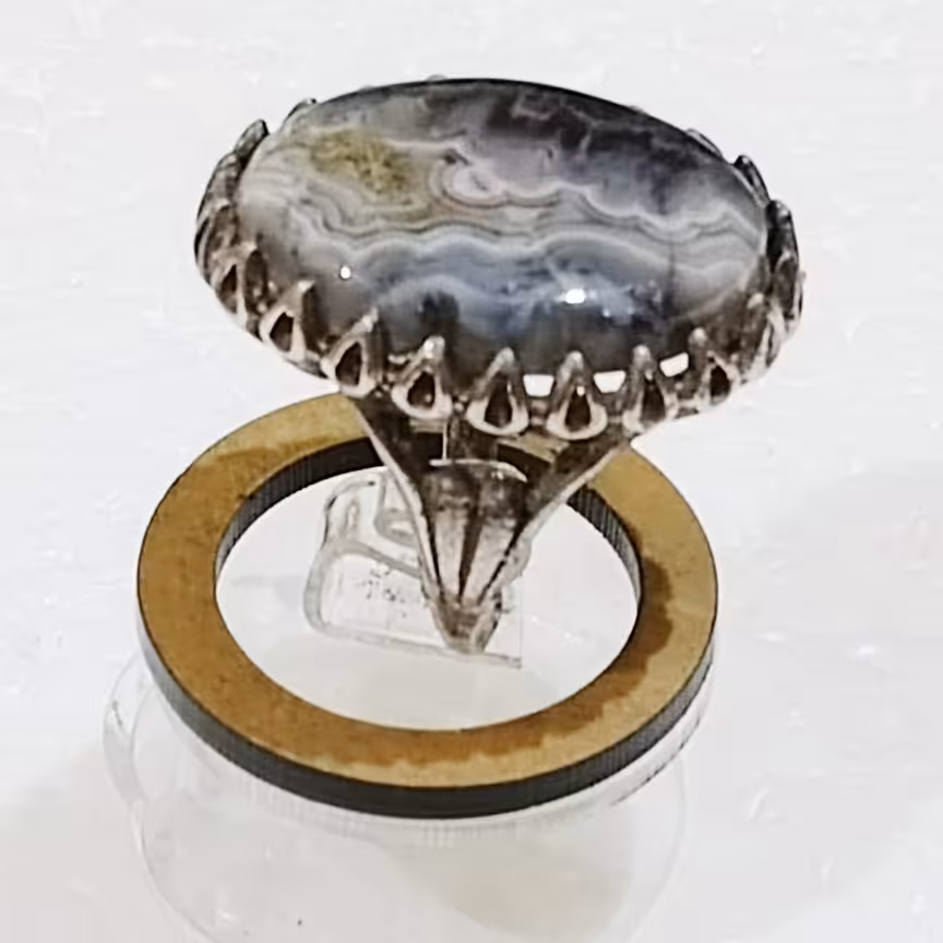 انگشتر عقیق سلیمانی کمیاب معدنی 