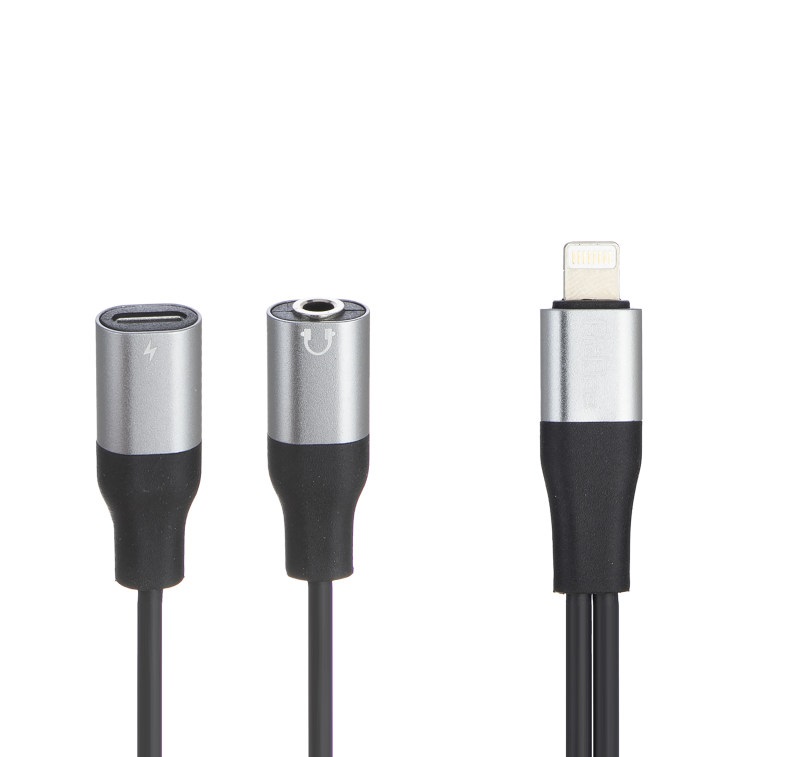 کابل تبدیل لایتنینگ به AUX / USB-C پرووان مدل PCA46 طول 0.15 متر
