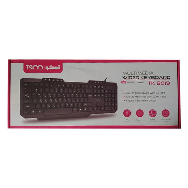 قیمت و خرید کیبورد TSCO TK 8019 با حروف فارسی - آی تی کاشفی