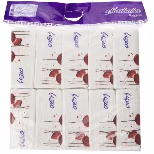 دستمال اقتصادی خانواده مرحبا پک ده تایی 100 برگ دولا