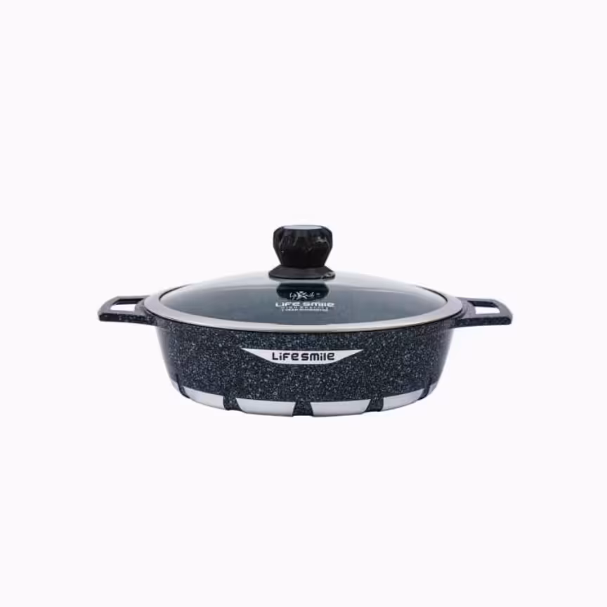 ماهیتابه  لایف اسمایل سایز 24 رنگ زرشکی  مدلFLCMSHR24