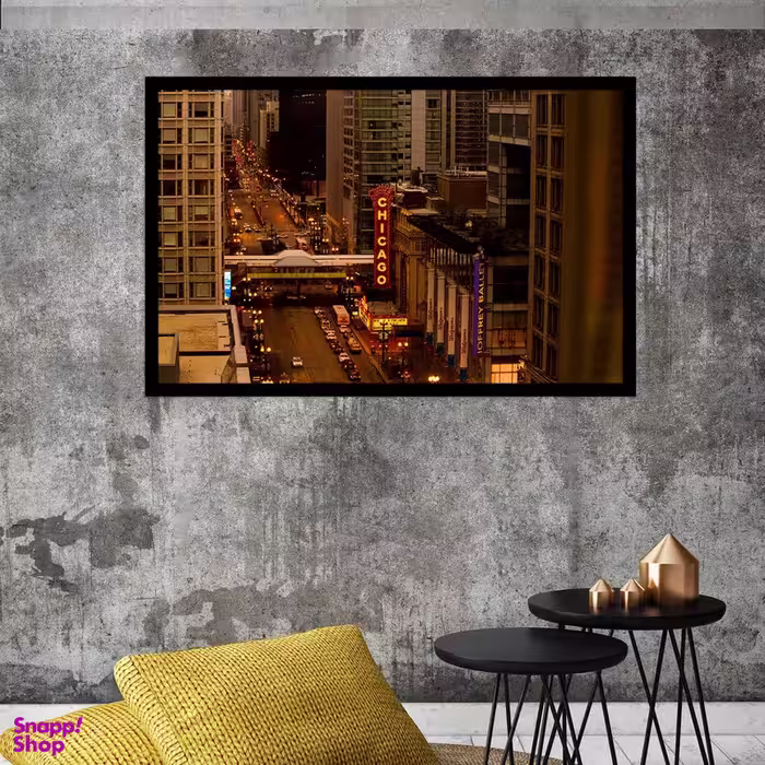 تابلو بکلیت طرح منظره شهر شیکاگو مدل B-S2909