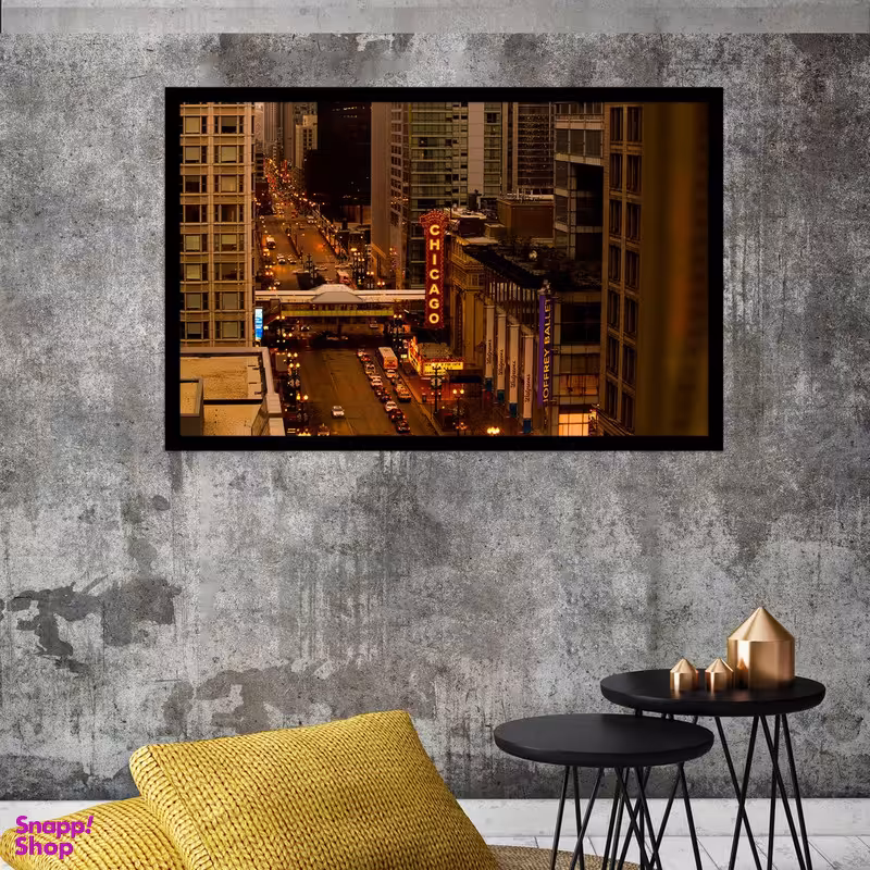 تابلو بکلیت طرح منظره شهر شیکاگو مدل B-S2909