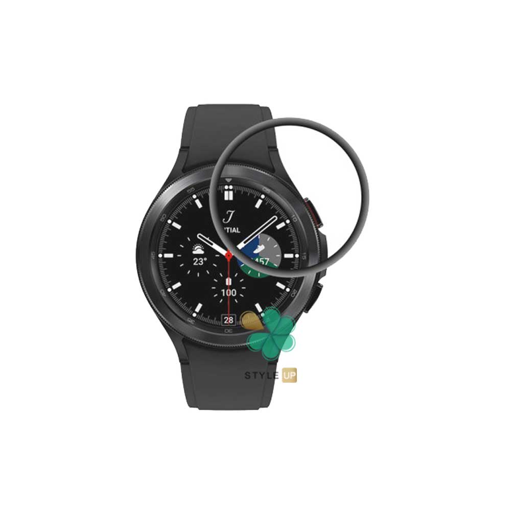 محافظ صفحه ساعت سرامیکی دور مشکی مناسب Galaxy Watch 4 Classic 46mm