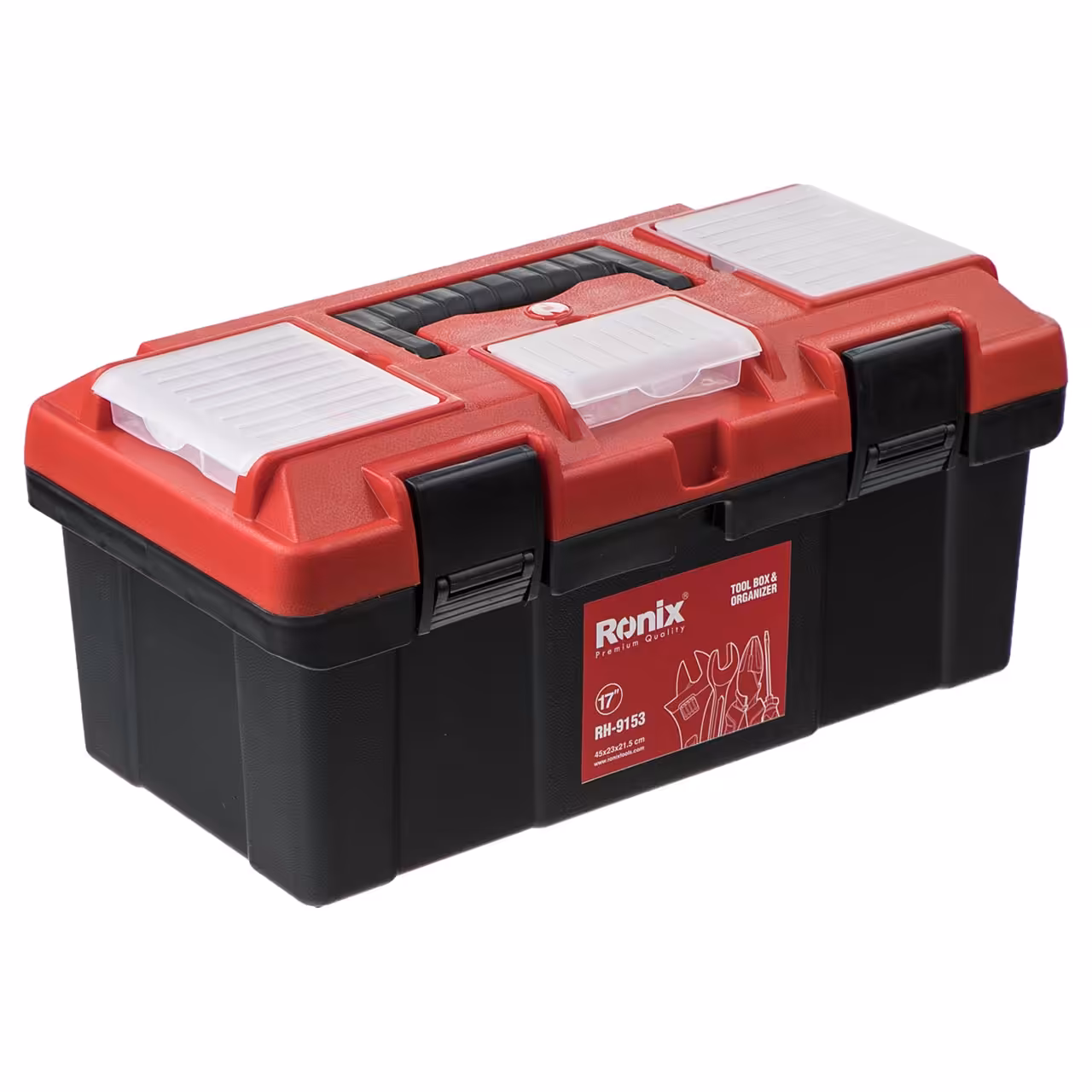 جعبه ابزار پلاستیکی 17 اینچ ساخت ایران رونیکس مدل RH-9153