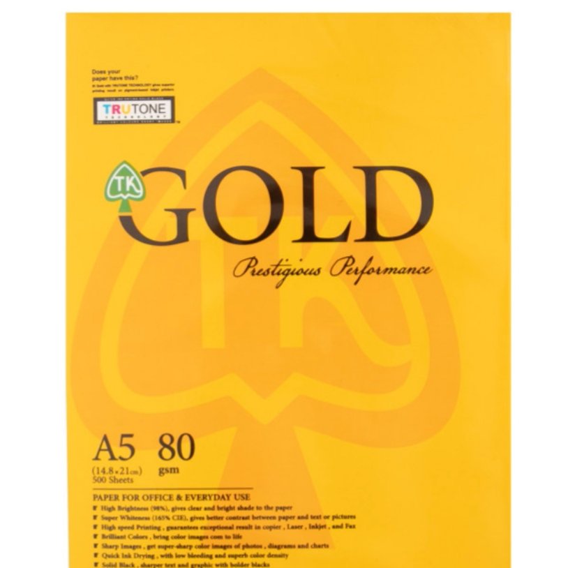 کاغذ A5 گلد 80 گرمی بسته 500 برگی