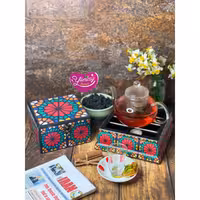 باکس دمنوش 8خانه جیران (چیدمان2) به همراه وارمر و قوری